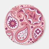 Roze Paisley magneet (Voorkant)