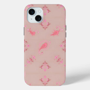 Roze Paisley Pattern iPhone 15 Mini Hoesje