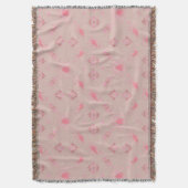 Roze Paisley Pattern Deken (Voorkant Verticaal)