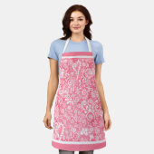 Roze Paisley Schort (Gedragen)