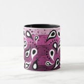 Roze Paisley siertextiel patroon Mok (Midden)