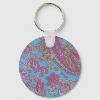 Roze Paisley Sleutelhanger