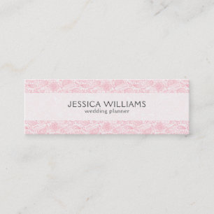 Roze Paisley Wedding Planner Mini Visitekaartje