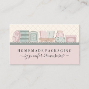 Roze Pakket Plank Decoratieven dozen Visitekaartje