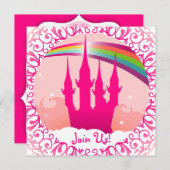 Roze Paleis Uitnodiging (Voorkant / Achterkant)