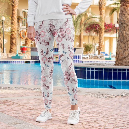 Roze palet William Morris Design Leggings