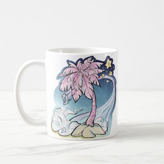Roze Palm & Blue Bird Mok (Links)