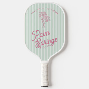 Roze Palm Lente Pastel Strandfeest Pickleball Paddle