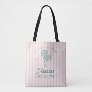 Roze Palm Spring Pastel Beach Baby shower Draagtas