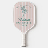 Roze Palm Spring Pastel Beach Bachelorette Party Pickleball Paddle (Achterkant)
