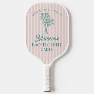 Roze Palm Spring Pastel Strand Meisjesuitje Feest Pickleball Paddle
