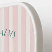 Roze Palm Spring Pastel Strandfeestje Pickleball Paddle (Links Detail)