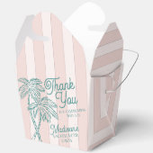Roze Palm Spring Pastelkleurig Strand Bruidsfeest Bedankdoosjes (Open)