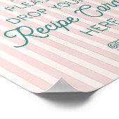 Roze Palm Springs Strand Deel een recept Bruiloft Poster (Hoek)