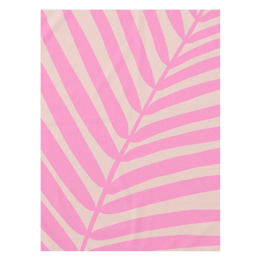 Roze palmblad tafelkleed (Voorkant)