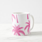 Roze palmbomen koffiemok (Voorkant rechts)