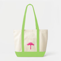 Roze palmboom boodschappentas