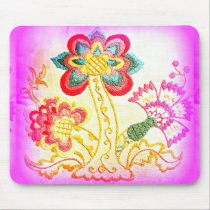roze palmboom mousepad muismat