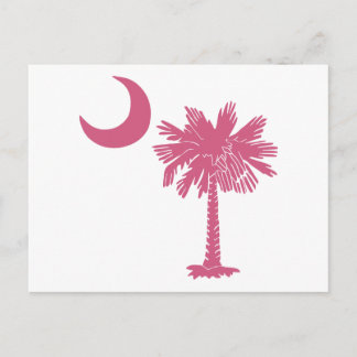 Roze Palmetto Moon Briefkaart