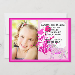 Roze palomino Birthday (roze bloemharten/piek) Kaart