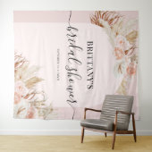 Roze Pampagras Bruiloft Tapijt Wandkleed (In Situ (horizontaal))