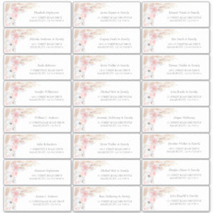 Roze Pampas Grass Gastennamen Adresetiketten Sticker