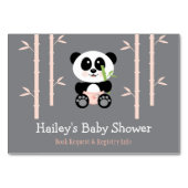 ROZE PANDA BABY SHOWER BOEK AANVRAAG KAART (Achterkant)