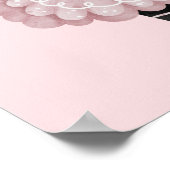 Roze Panda Beer Ballerina 2e Verjaardag Poster (Hoek)