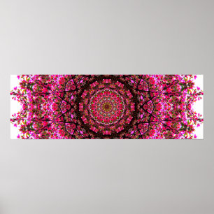 Roze panoramisch Mandala Poster