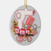 Roze Pansy Beautician Keramisch Ornament (Rechts)