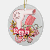 Roze Pansy Beautician Keramisch Ornament (Links)