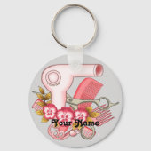 Roze Pansy Beautician Sleutelhanger (Voorkant)