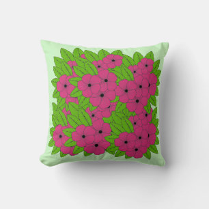 Roze Pansy Omkeerbare Worpkussen Kussen