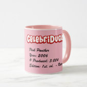 Roze pantherMok - CelebriDucks op rubber Duck Cups Mok (Voorkant rechts)