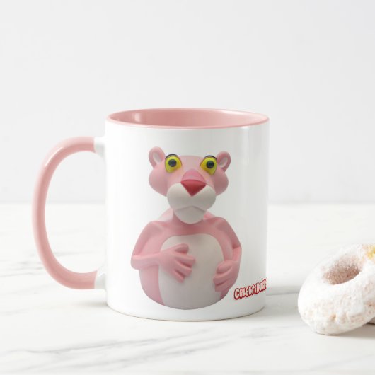 Roze pantherMok - CelebriDucks Rubber Duck Mokken (Met donut)