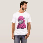 Roze pantherroze T-shirt (Voorkant volledig)