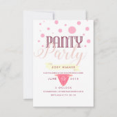 Roze Panty Party Uitnodiging (Voorkant)