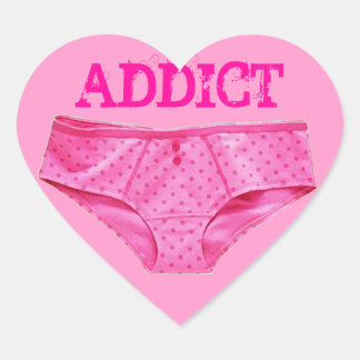 ROZE PANTY VERSLAAFDE (Hart Sticker) Hart Sticker