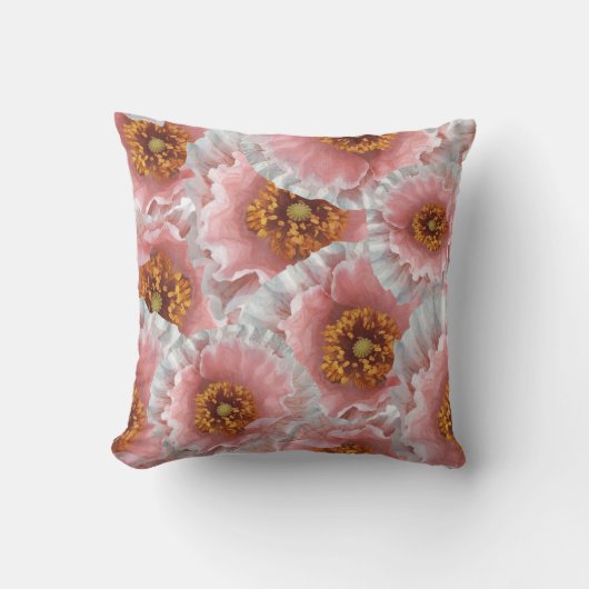 roze papaver kussen (Voorkant)