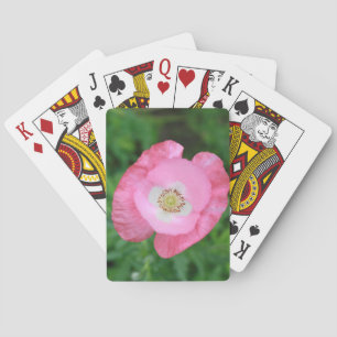Roze papaver pokerkaarten