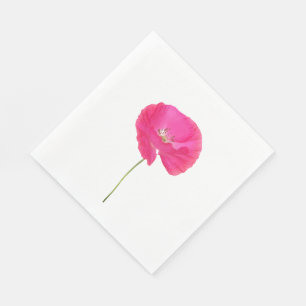 roze papaver servet