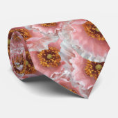 roze papaver stropdas (Opgerold)