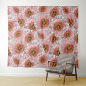 roze papaver wandkleed (In Situ (horizontaal))