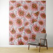 roze papaver wandkleed (In situ)