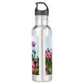 Roze papaver waterfles  (Achterkant)