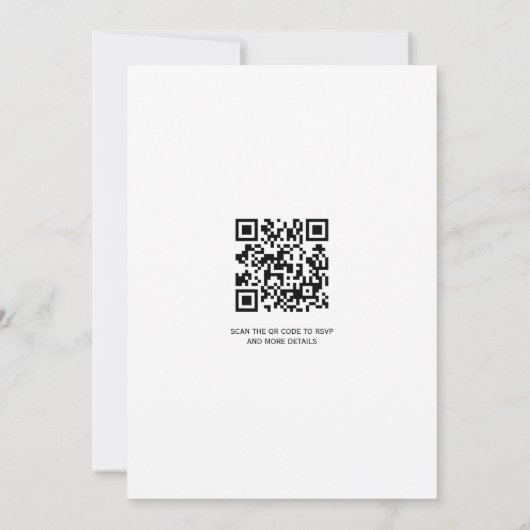 Roze papavers wilde bloemen bloemen QR code bruilo Kaart (Achterkant)