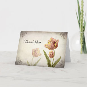 Roze Papegaai Tulp Bedankkaart