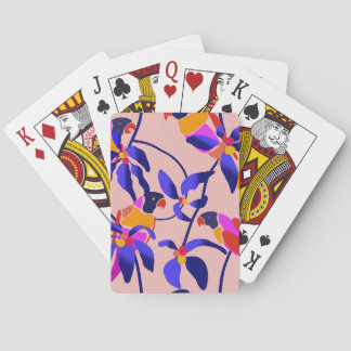 Roze papegaaien: Exotische naadloze illustratie Pokerkaarten
