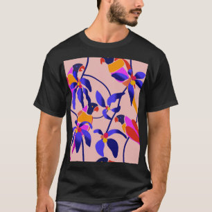 Roze  papegaaien: Exotische naadloze illustratie T-shirt