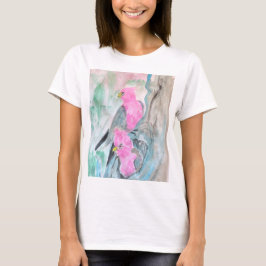 Roze papegaaien t-shirt